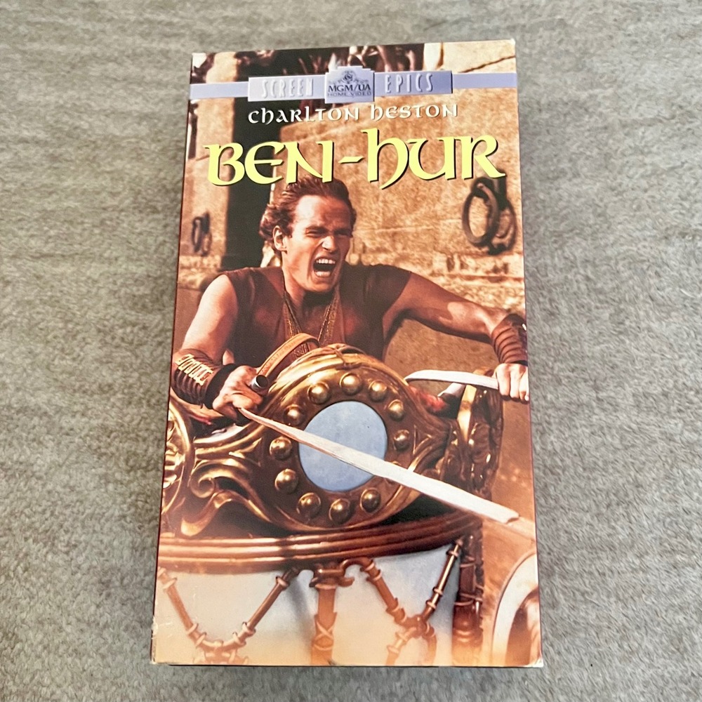 Ben-Hur VHS 1996 MGM/UA 2-Tape Set Charlton Heston 1959 Epic Drama Movie G Rated